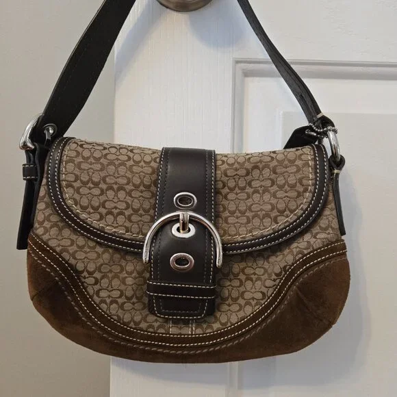 Coach Brown Suede Y2K soho shoulder bag - Picture 2 of 16